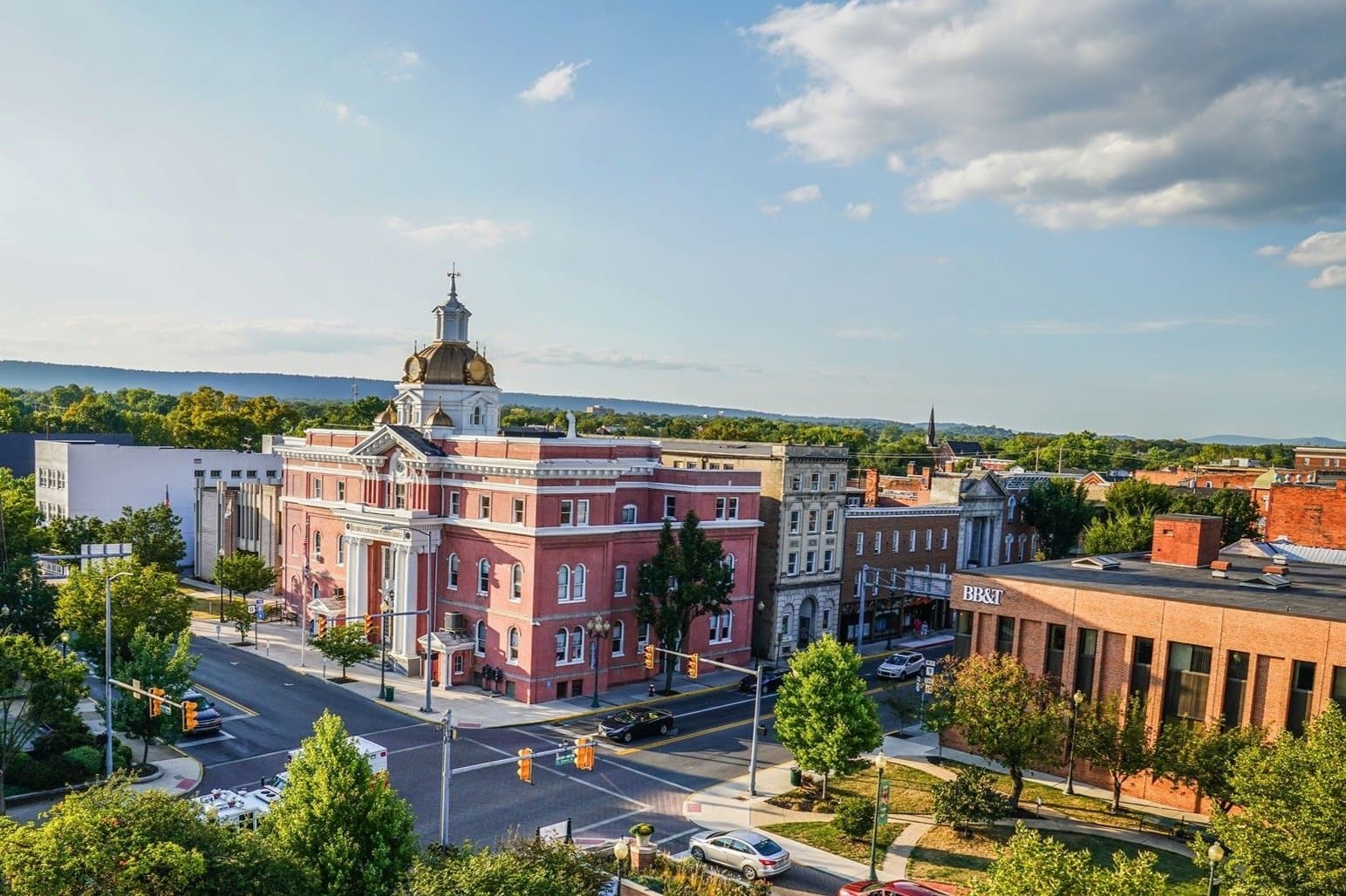 Downtown Martinsburg Aerial Shot
